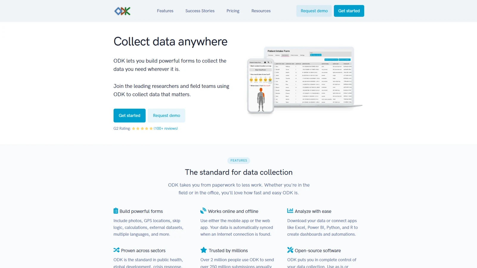 ODK data collection product page