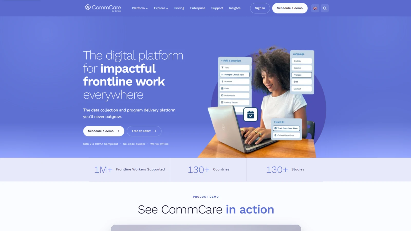 CommCare data collection product page