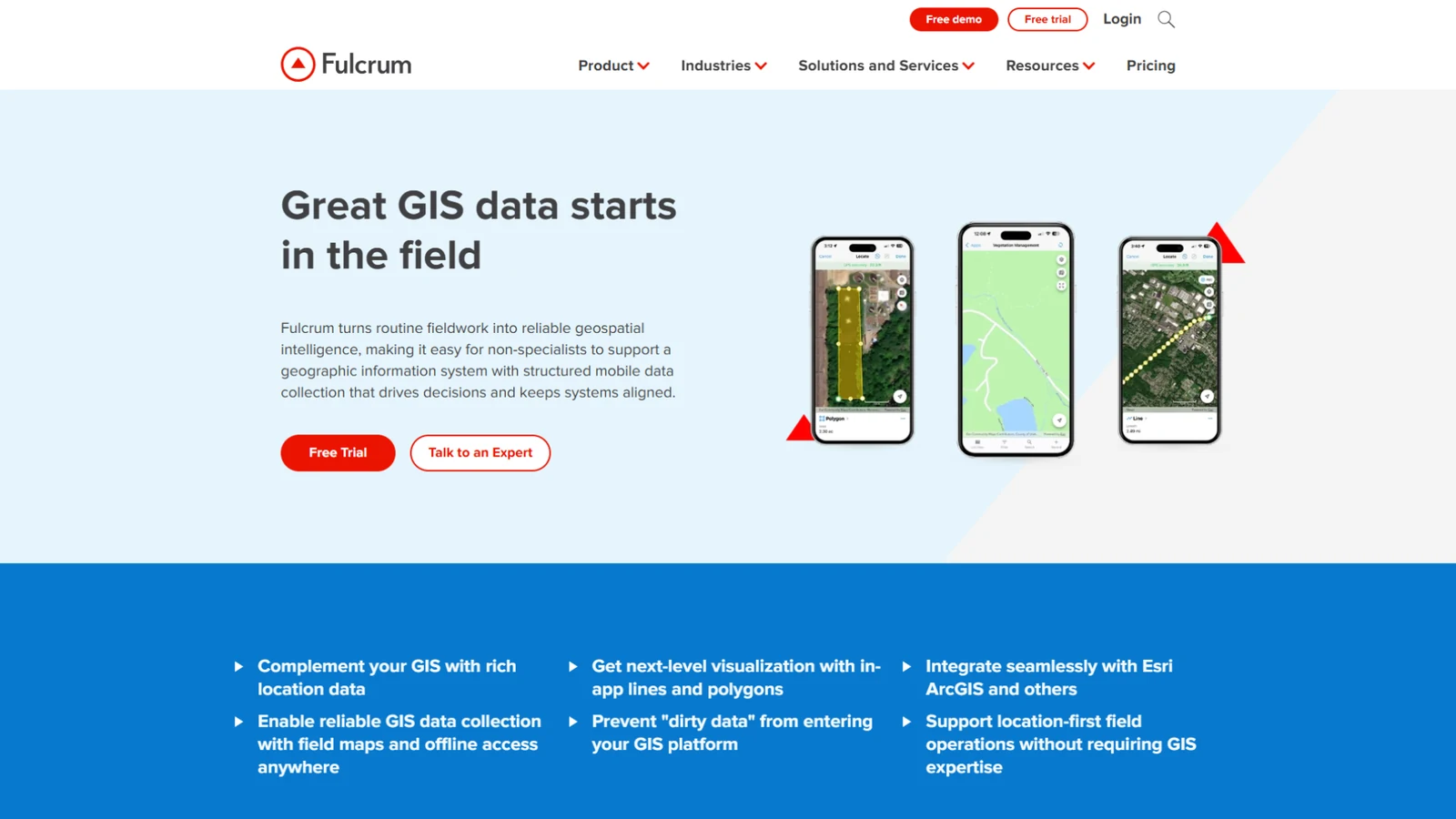 Fulcrum field data collection product page
